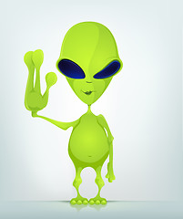 Image showing Funny Alien Cartoon Illustration