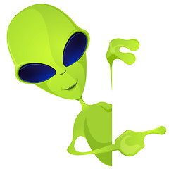 Image showing Funny Alien Cartoon Illustration