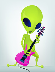 Image showing Funny Alien Cartoon Illustration