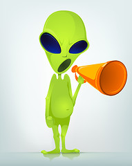 Image showing Funny Alien Cartoon Illustration