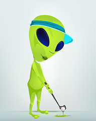 Image showing Funny Alien Cartoon Illustration