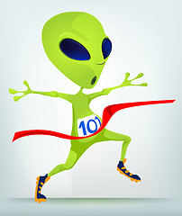 Image showing Funny Alien Cartoon Illustration