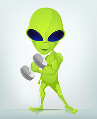 Image showing Funny Alien Cartoon Illustration