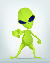 Image showing Funny Alien Cartoon Illustration