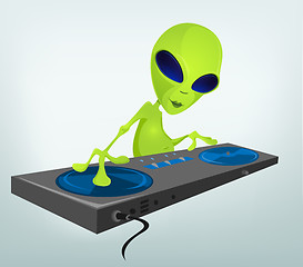 Image showing Funny Alien Cartoon Illustration