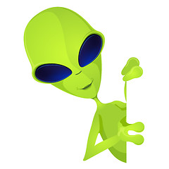 Image showing Funny Alien Cartoon Illustration