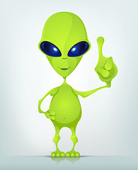 Image showing Funny Alien Cartoon Illustration