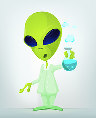 Image showing Funny Alien Cartoon Illustration