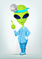 Image showing Funny Alien Cartoon Illustration