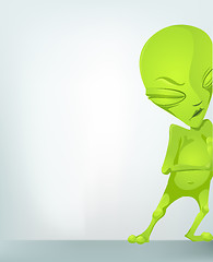 Image showing Funny Alien Cartoon Illustration