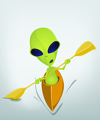 Image showing Funny Alien Cartoon Illustration