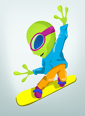 Image showing Funny Alien Cartoon Illustration