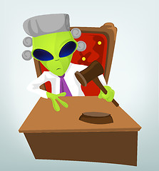 Image showing Funny Alien Cartoon Illustration