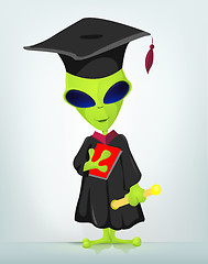 Image showing Funny Alien Cartoon Illustration