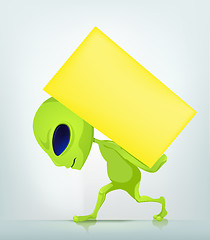 Image showing Funny Alien Cartoon Illustration