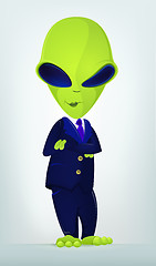 Image showing Funny Alien Cartoon Illustration