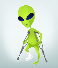 Image showing Funny Alien Cartoon Illustration