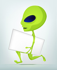 Image showing Funny Alien Cartoon Illustration