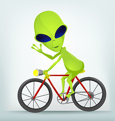 Image showing Funny Alien Cartoon Illustration