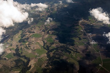 Image showing Green terrian aerial view