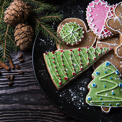 Image showing New year homemade gingerbread