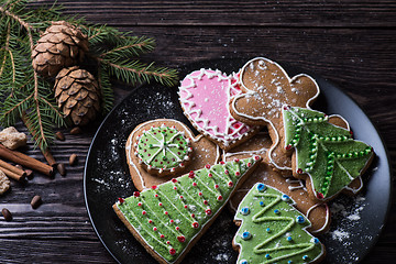 Image showing New year homemade gingerbread