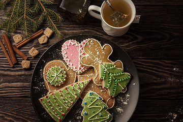 Image showing New year homemade gingerbread