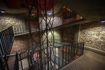 Image showing Industrial staircase going up