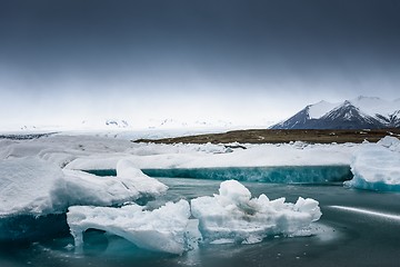 Image showing Icebergs at glacier lagoon 