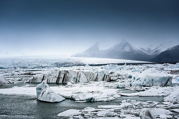 Image showing Icebergs at glacier lagoon 