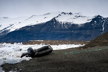 Image showing Icebergs at glacier lagoon 