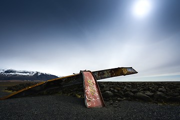 Image showing Damaged bridge in Iceland