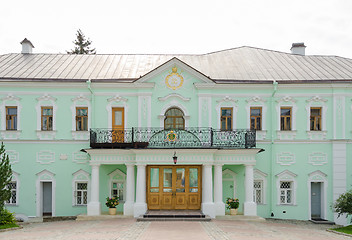 Image showing Sergiev Posad - August 10, 2015: View of the building of the Metropolitan\'s chambers of Holy Trinity Sergius Lavra