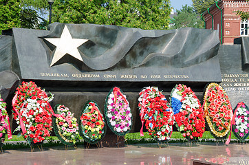 Image showing Sergiev Posad - August 10, 2015: The memorial of victory in the Great Patriotic War in Sergiev Posad