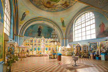 Image showing Duboviy ovrag, Russia - February 20, 2016: Interior of the Church of the Holy Martyr Nikita. Volgograd region
