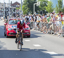 Image showing The Cyclist Nicolas Edet - Tour de France 2015