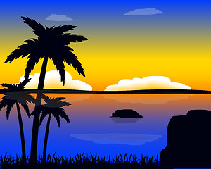 Image showing Evening in tropic