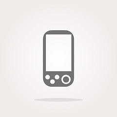 Image showing vector web icon button with smart phone. vector icon. vector button 