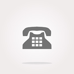 Image showing vector rotary phone, web button icon. vector icon. vector button 