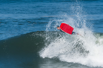 Image showing Bodyboarder in action