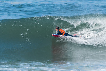 Image showing Bodyboarder in action