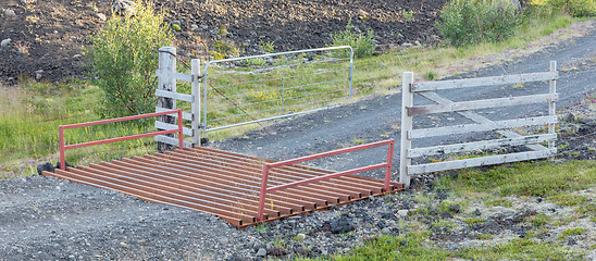 Image showing Cattle grid, Iceland