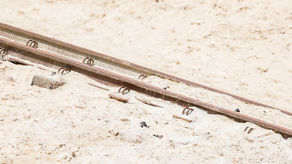 Image showing Desert railroad track