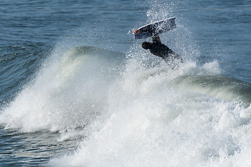 Image showing Bodyboarder in action