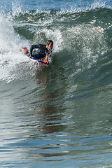 Image showing Bodyboarder in action