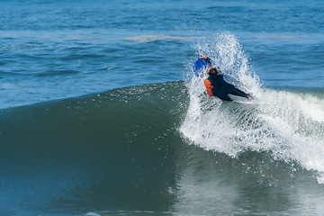 Image showing Bodyboarder in action