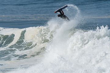 Image showing Bodyboarder in action