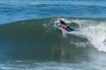 Image showing Bodyboarder in action