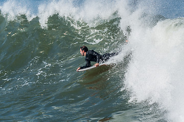 Image showing Bodyboarder in action