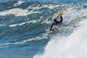 Image showing Bodyboarder in action